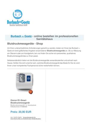Blutdruckmessgeräte im Sanitätshaus