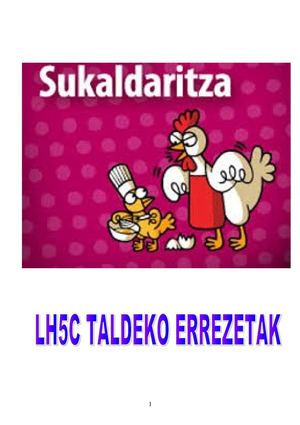 LH 5C TALDEKO SUKALDARITZA ERREZETAK