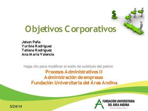 OBJETIVOS CORPORATIVOS