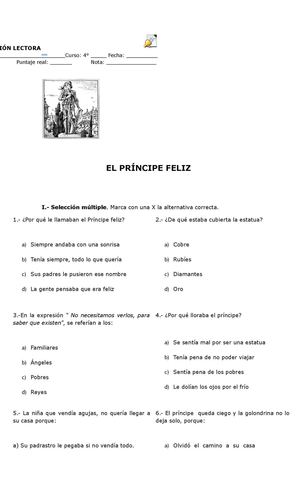 Guía El príncipe feliz