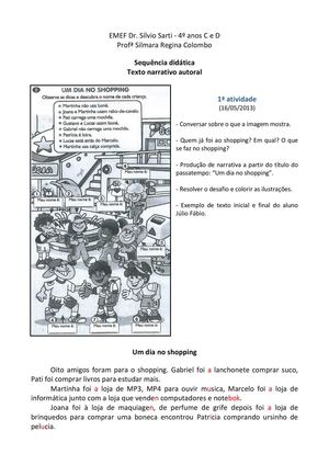 Sequência didática - 4º ano