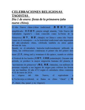 Celebraciones religiosas 