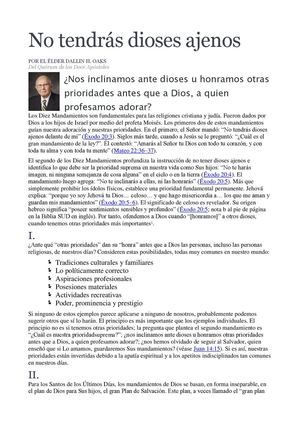 No tendrás dioses ajenos