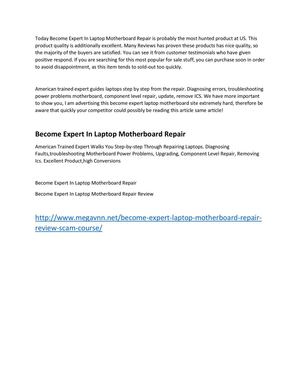 Become Expert In Laptop Motherboard Repair Review