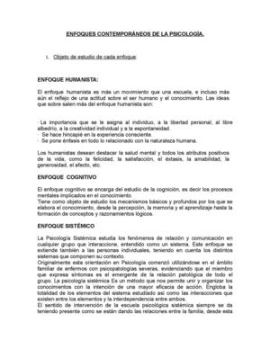 ENFOQUES DE LA PSICOLOGIA