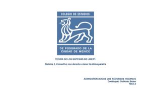 Sistema 3. Consultivo con derecho a tener la última palabra