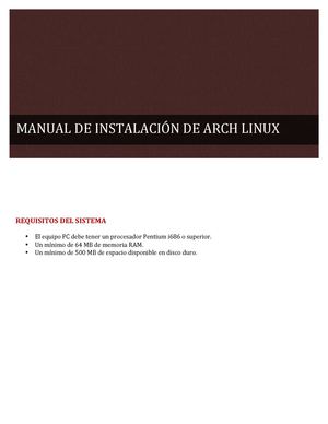 MANUAL ARCH LINUX