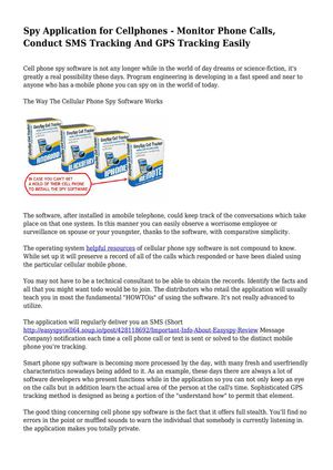 Spy Application for Cellphones - Monitor Phone Calls, Conduct SMS Tracking And GPS Tracking Easily