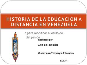 Historia EaD en Venezuela