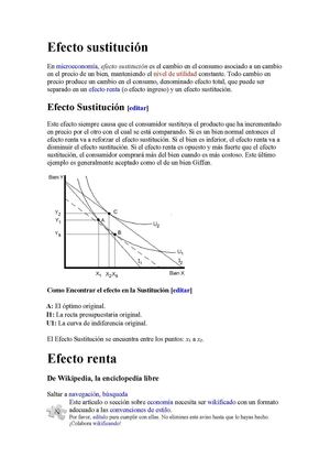 Efecto sustitución y Efecto renta
