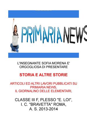 La classe 3 F su primaria news - Il giornalino delle elementari - Ins. Morena Sofia