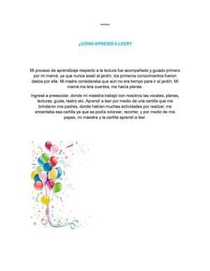 CÓMO APRENDÍ A LEER