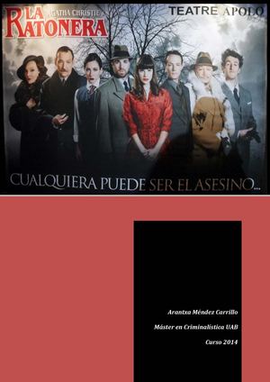 Crónica sobre la obra de teatro "La Ratonera" de A. Christie