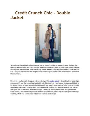 Calaméo - Credit Crunch Chic - Double Jacket