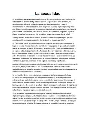la sexualidad