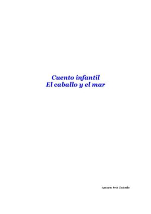 Cuento El caballo y el mar
