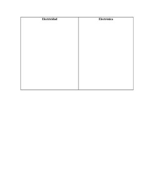 cuadro comparativo electricidad y electrónica 