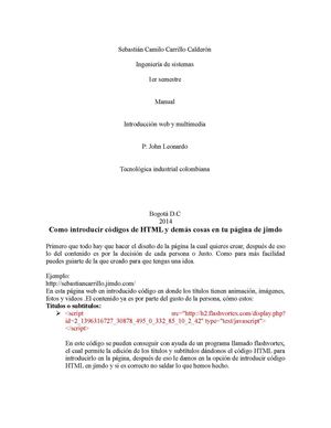Como introducir códigos de HTML en jimdo