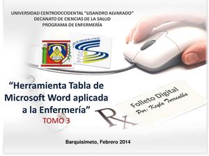 "Herramienta Tabla de Microsoft Word aplicada a la Enfermería"