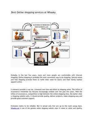 Best Online shopping services at Whaaky
