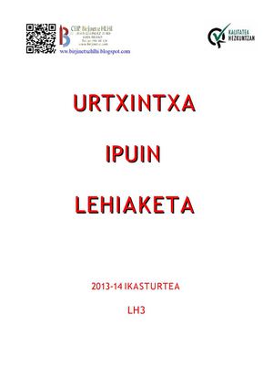 URTXINTXA IPUIN LEHIAKETA  LH3  2013-14