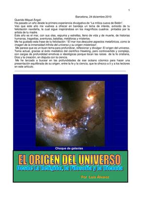 EL ORIGEN DEL UNIVERSO