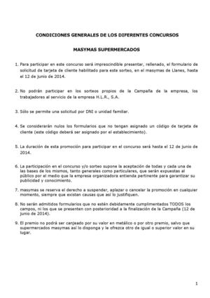 Bases Sorteo Coche, apertura masymas Llanes