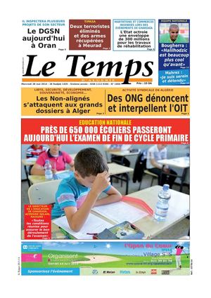 Le Temps d'Algérie Edition du Mercredi 28 Mai 2014