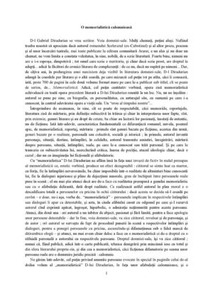 O memorialistica calomnioasa