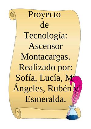 Ascensor Montacargas