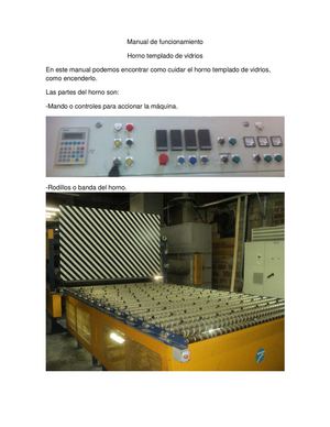 manual de funcionamiento horno templador
