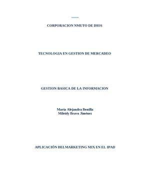 Aplicacion del marketing mix en el ipad