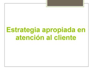 ESTRATEGIAS DE ATENCION AL CLIENTE