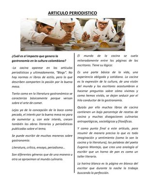 ARTICULO PERIODISTICO