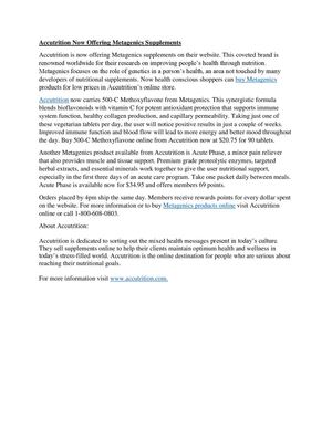 Accutrition Now Offering Metagenics Supplements