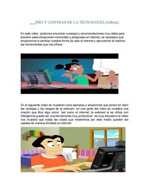 PRO Y CONTRAS DE LA TECNOLOGÍA(vídeos)