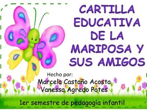 cartilla de la mariposa *marcela y vanessa*