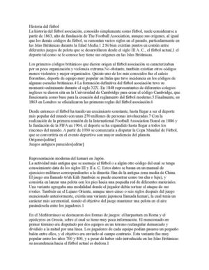 Historia del Futbol