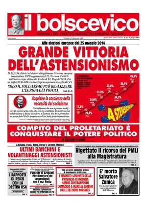 Il Bolscevico PMLI N. 22 – 05 giugno 2014