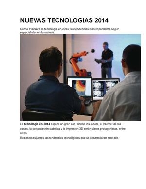 Nuevas tecnologías 2014