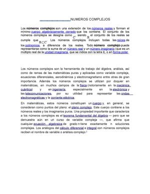 numeros complejos