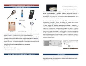TIPOS DE TRANSDUCTORES DE TEMPERATURA