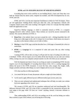 HTML and CSS: Building Blocks of Web Development