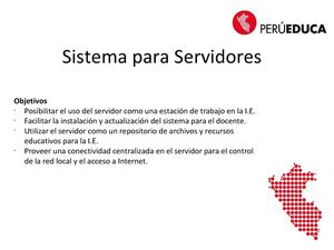 PeruEduca Escuela - Servidores