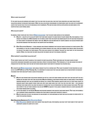 What is debt collection?