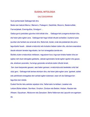 EUSKAL MITOLOGIA