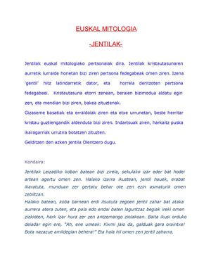 EUSKAL MITOLOGIA