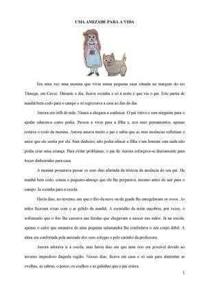 Conto "Uma amizade para a vida"