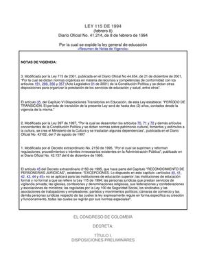 LEY 115 DE 1994