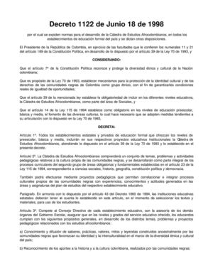 Decreto 1122 de Junio 18 de 1998 